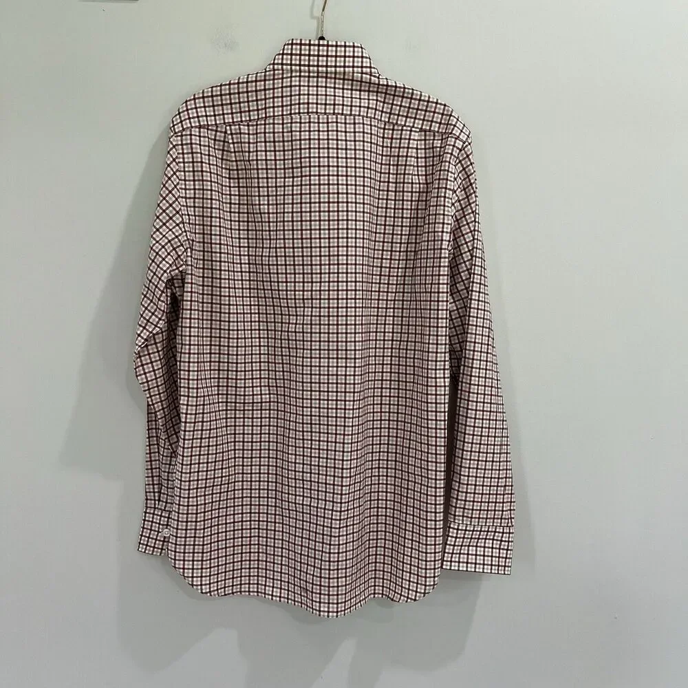J. Crew Ludlow 120’s‎ 2 Ply Men’s Button Up Plaid Shirt Size Medium Cotton